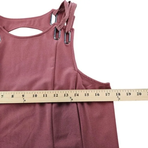 Free People Dress Womens Medium Sleeveless Metal Buckle Detail A-Line Modern - Picture 6 of 7